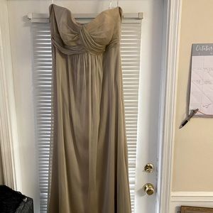 NWOT!! Belsoie long chiffon strapless dress